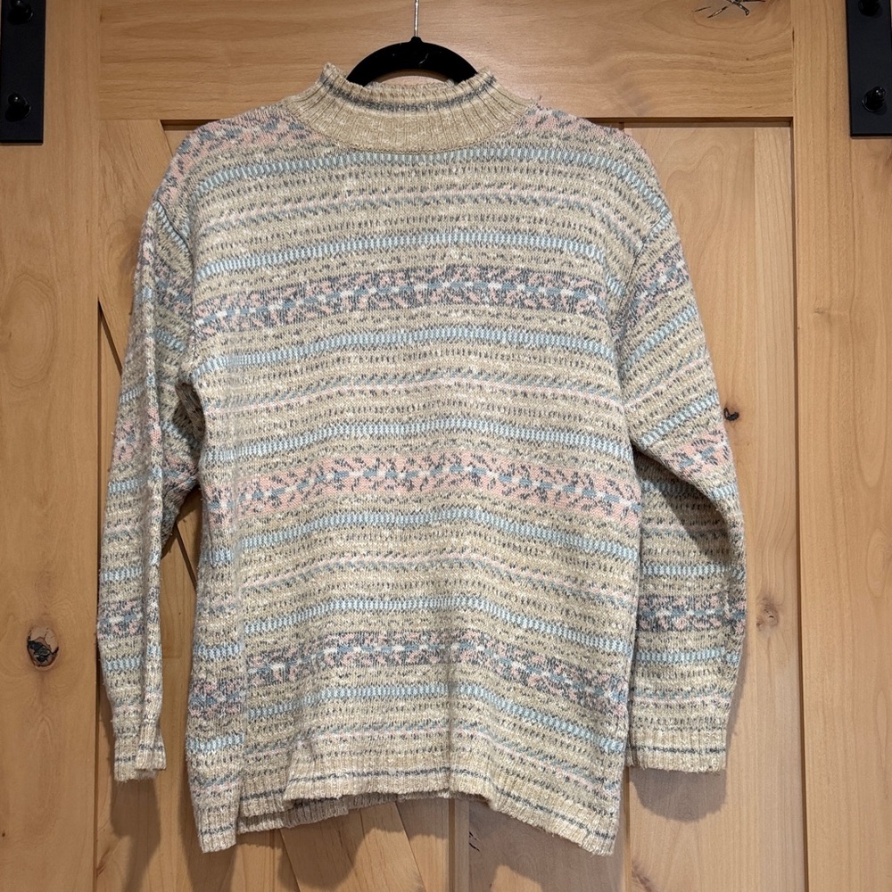 Liz Claiborne Multicolor Striped Turtleneck Sweater